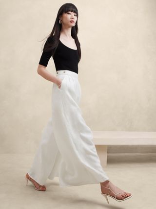 Banana Republic, Lina Linen Wide-Leg Pant