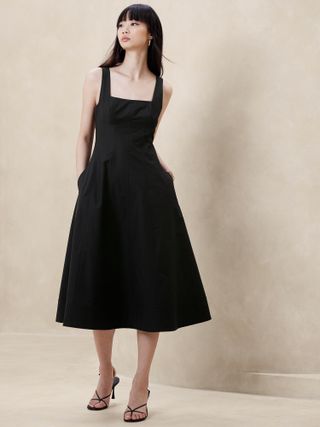 Banana Republic, Natalia Square-Neck Midi Dress