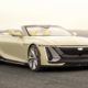 Cadillac’s extra-long, extra-yellow EV has a fridge in the back seat