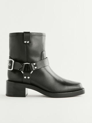 Black Moto Ankle Boots by Reformation