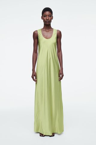 Bias-Cut Maxi Slip Dress