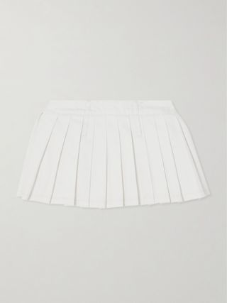 Blake Pleated Denim Mini Skirt