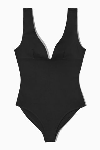 Open-Back Plunge Swimsuit