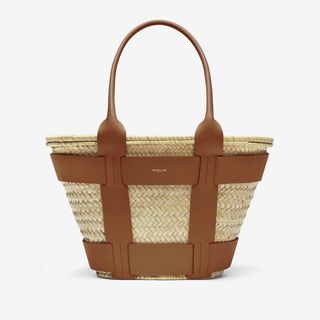 The Santorini Natural Basket Tan Smooth