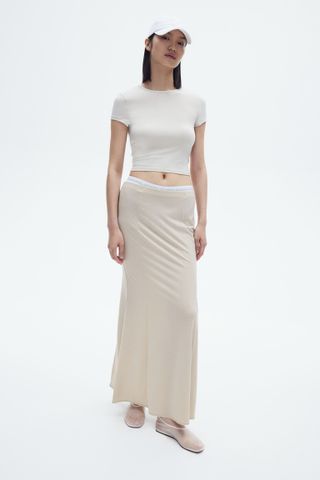 Flared Jersey Skirt