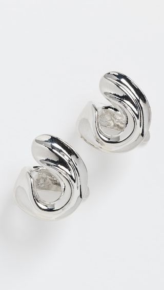 Kenneth Jay Lane, Mixed Metal Absract Stud Earrings