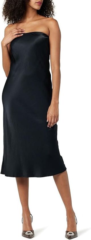 The Drop Women's Danica Strapless Midi Dress, Black, Xl