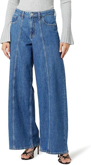 The Drop Women's Frida Relaxed Fit Jeans, Medium Indigo, 26