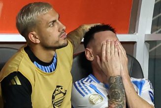 Lionel Messi in tears as he leaves Copa América final with injury