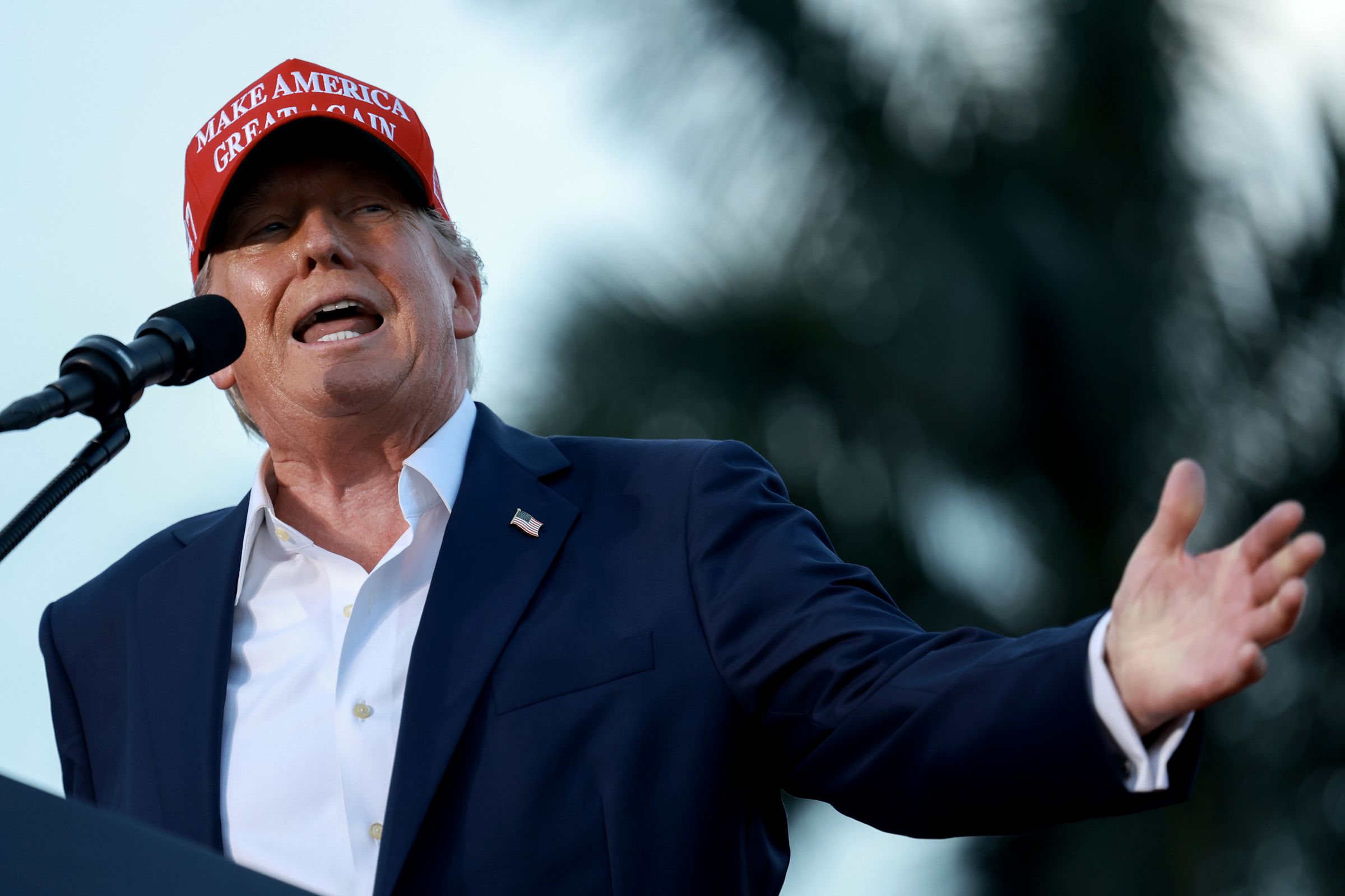 Former President Donald Trump Holds A Campaign Rally In Doral, Florida