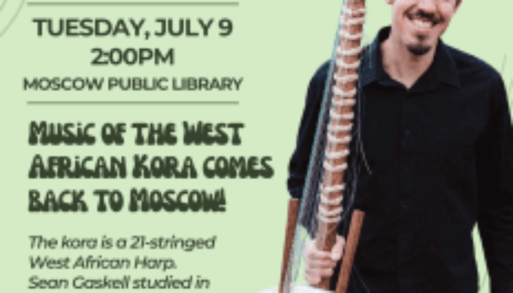 Music of the West African Kora at Moscow Public Library Tuesday