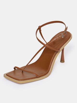 Strap Stiletto Sandals, Brown