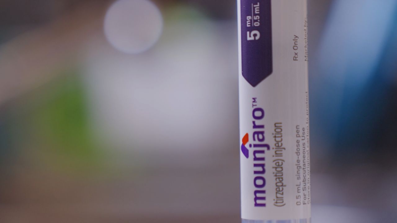 A 5mg injector of the weight loss drug Mounjaro