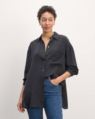 everlane, The Boyfriend Shirt in Washable Silk