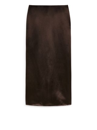 Pencil Skirt - Dark Brown - Arket Gb