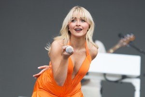 LUTON, ENGLAND - MAY 26: Sabrina Carpenter performs at BBC Radio 1's Big Weekend 2024 on May 26, 2024 in Luton, England. (Photo by Joseph Okpako/WireImage)