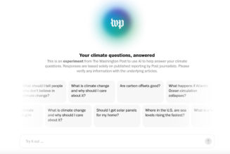 The Washington Post made an AI chatbot for questions about climate