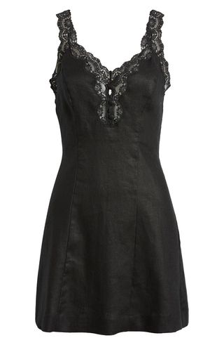 Kaya Lace Sleeveless Linen Minidress