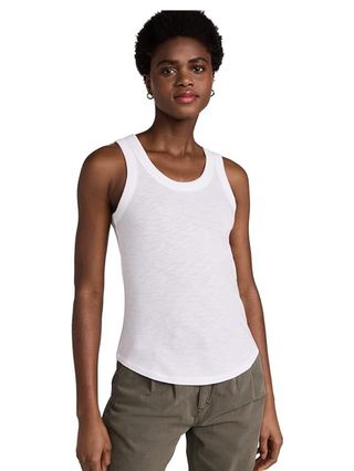 Madewell Women's Whisper Cotton Scoopneck Tank Top, Optic White, Xl