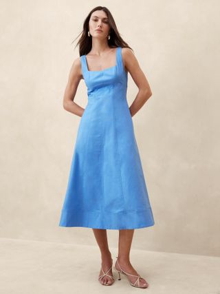 Banana Republic, Natalia Square-Neck MIdi Dress