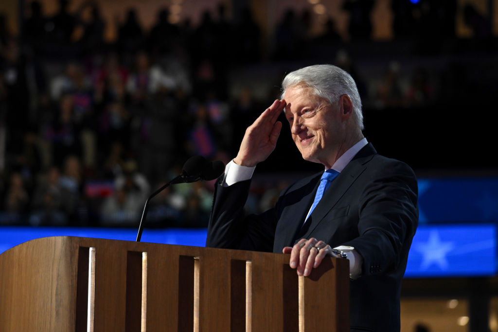 CHICAGO, ILLINOIS - August 21: Former President Bill Clinton sp