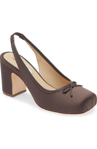 Square Toe Slingback Ballet Pump