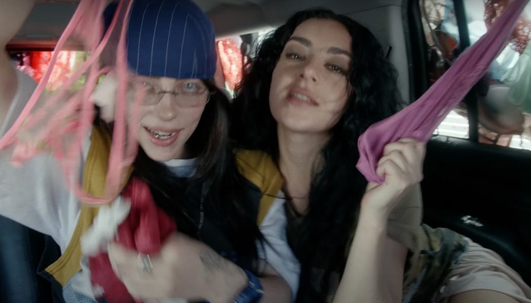 Charli XCX and Billie Eilish have a panty party in video for "Guess" remix