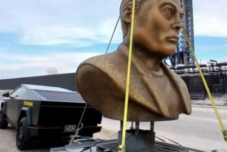 Elon Musk Meme Comes to Life in Giant Sculpture Towed by Cybertruck