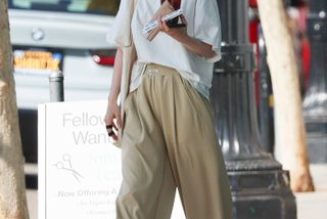 Emily Cooper Would Never (Ever!) Wear Lily Collins' Latest Low-Key Trouser-and-Trainer Combo