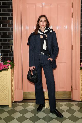 Alexa Chung wear pinstripe.