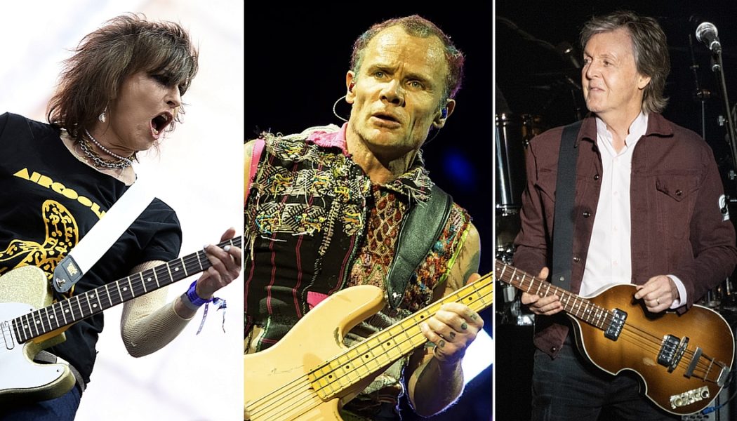 Flea names Chrissie Hynde greatest female rock singer, Paul McCartney best rock bassist