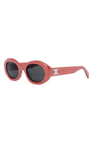 CELINE, Triomphe 52mm Oval Sunglasses