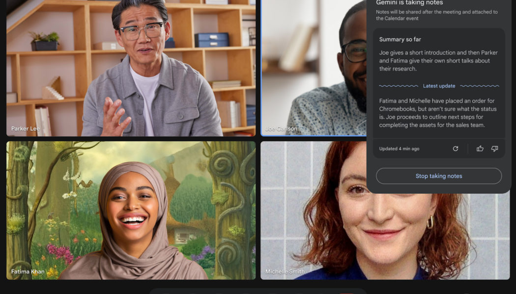 Google Meet’s automatic AI note-taking is here