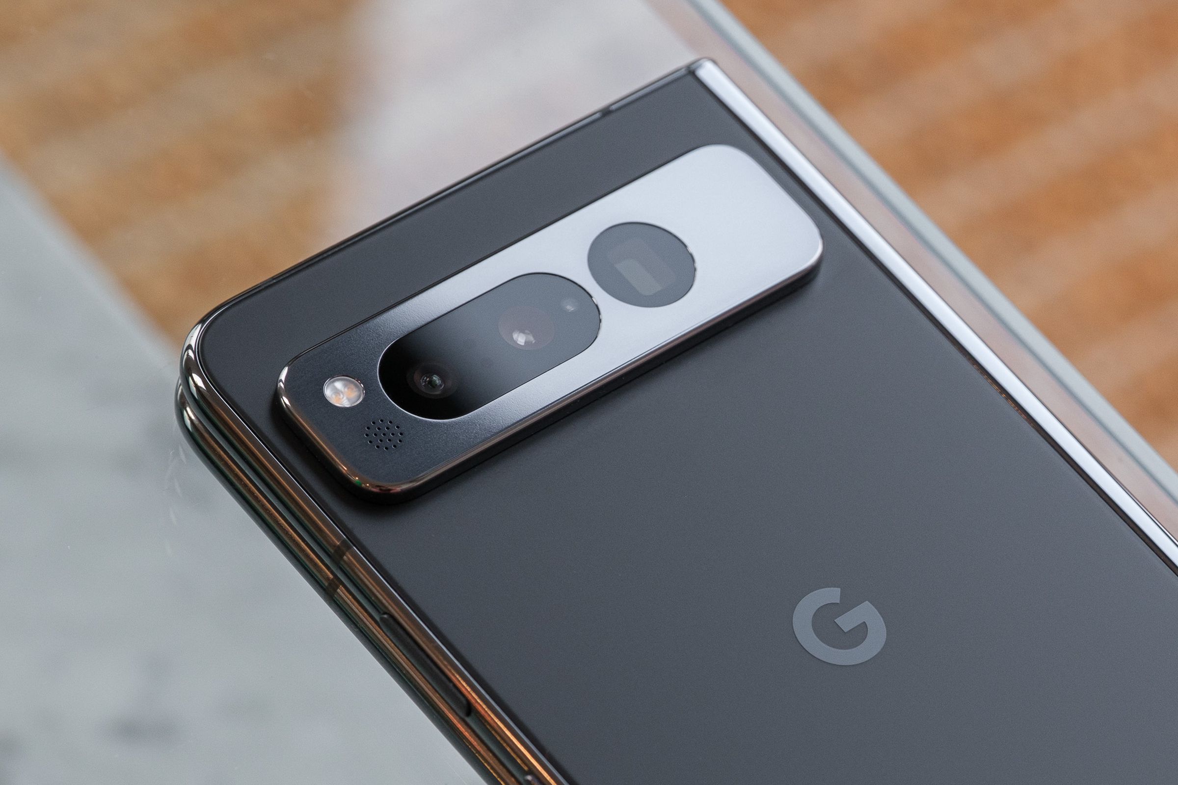 A photo of Google’s Pixel Fold smartphone.