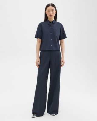 navy trousers