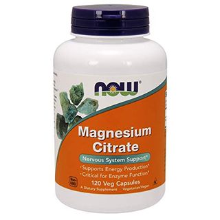 Now Supplements, Magnesium Citrate, Enzyme Function*, Nervous System Support*, 120 Veg Capsules