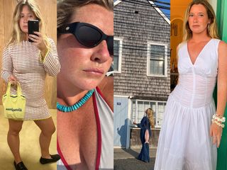 Influencer Martine Lavelle wearing a variety of stylish looks in NYC and Cape Cod with a city-meets-coastal aesthetic.