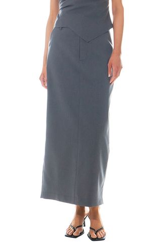 Mid Rise Maxi Skirt