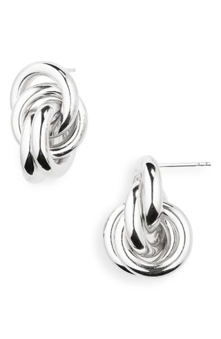 Vera Knot Tie Sterling Silver Earrings