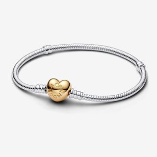 Pandora Moments Heart Clasp Snake Chain Bracelet