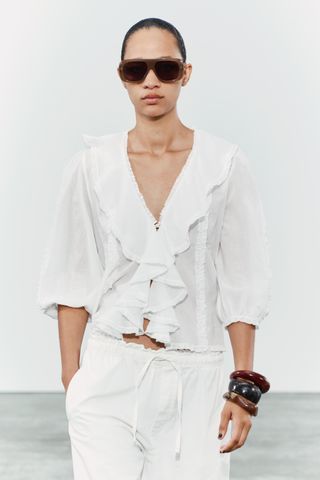 zara, Ruffled Shirt