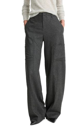 Herringbone Wide Leg Trousers