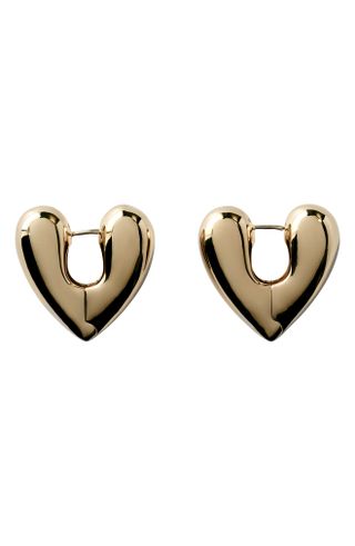 Heart Hinge Hoop Earrings