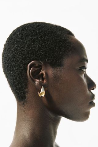 Gold-Plated Dome Earrings