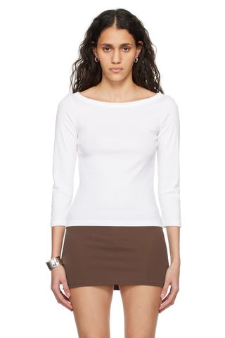 Flore Flore, White Steffi Long Sleeve T-Shirt