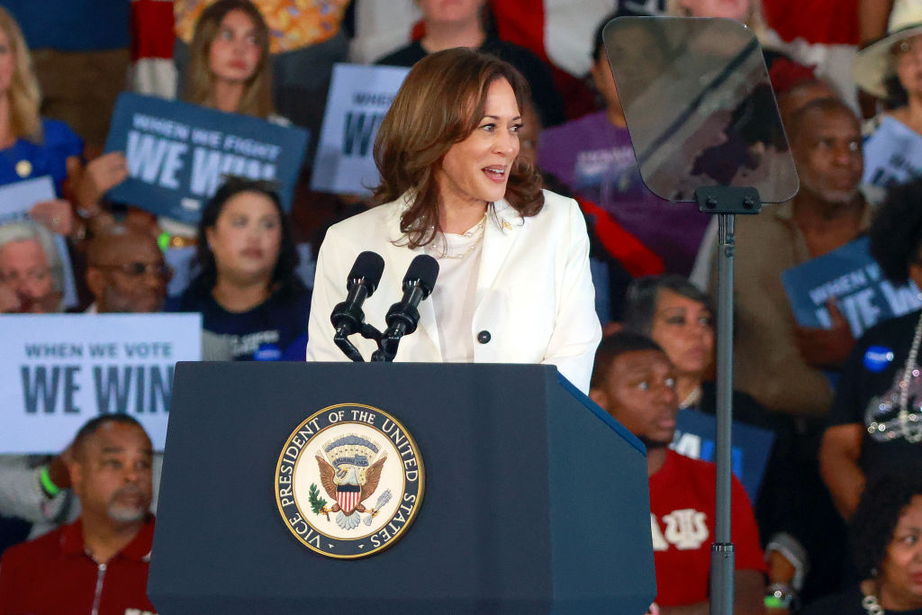 Kamala Harris Tim Walz US Presidential Campaign Rally in Michigan