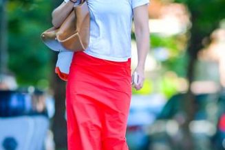 Katie Holmes Wore the Skirt Color Trend People Are Trading White Midi Skirts For