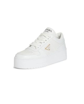 Prada Flatform Downtown Logo Platform Sneakers