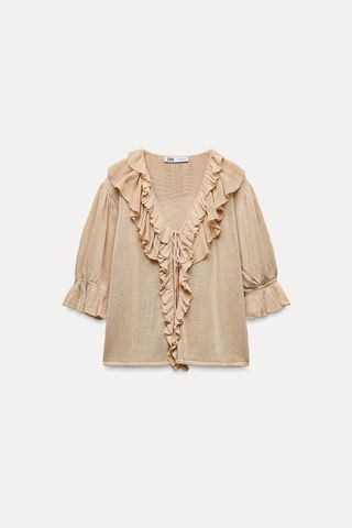 Ruffled Knit Top