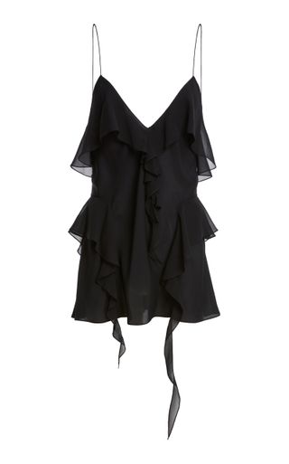 Piet Ruffled Silk Top